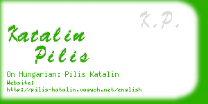 katalin pilis business card